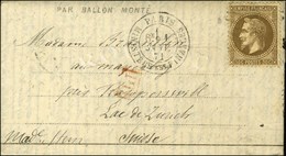 Etoile 35 / N° 30 Càd PARIS / MINISTERE DES FINANCES 1 JANV. 71 Sur Dépêche-ballon N° 19 Adressée Au Mayenberg Près Rapp - Krieg 1870