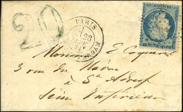 Etoile 18 / N° 37 Càd PARIS / R. D'AMSTERDAM 28 JANV. 71 Sur Lettre Avec Texte Pour La Seine Inférieure. Au Recto, Taxe  - Guerra Del 1870