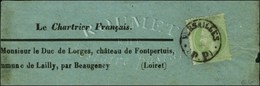 Càd Provisoire VERSAILLES / (P.P.) / N° 20 (def) Sur Bande De Journal Le Chartrier Français Pour Beaugency. Au Verso, Cà - Guerra Del 1870