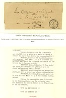 Càd De Rayon 1 PARIS 1 (60) 7 MAI 71 Sur Lettre De Dénonciation Adressée Au Délégué à La Justice à Paris. - SUP. - R. - War 1870