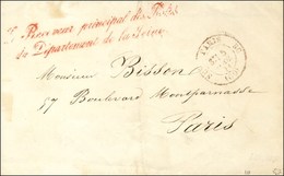 Càd Rouge RC PARIS RC (60) 5 AVRIL 1871 Sur Lettre Locale En Franchise '' Le Receveur Principal Des Postes / Du Départem - War 1870