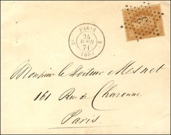 Etoile 3 / N° 28 Càd De Rayon 3 PARIS 3 (60) 24 AVRIL 71 Sur Lettre De Paris Pour Paris. Rare Association D'une étoile C - Krieg 1870