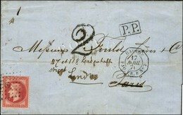 Lettre De Cuba Pour Paris Redirigée Vers Londres. Ancre / N° 32 Càd Octogonal HAVANE / PAQ. FR. B N° 2, Taxe Tampon 2 Su - Krieg 1870