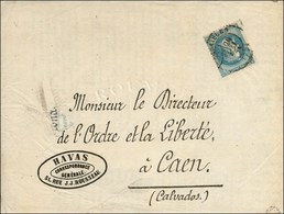 Enveloppe Contenant La Correspondance Imprimée De L'Agence Havas Datée Du 25 Mai 1871, Acheminée Par Passeur Privé Et Re - Guerre De 1870