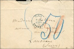 Lettre Non Affranchie De Paris Pour Lausanne (Suisse) Restée En Souffrance Et Réacheminée Au Rétablissement Du Service P - Krieg 1870