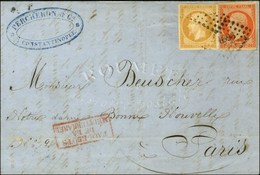 Lettre De Constantinople Pour Paris Datée Le 18 Mai 1857, L'agent Embarqué Du BORYSTHENE N'ayant Sur Ce Voyage Ni Ancre  - Maritieme Post