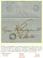 Lettre Avec Texte Daté De Taganrog (Russie) Le 18 Janvier 1863 Acheminée Jusqu'à Constantinople Et Remise Au Paquebot DU - Posta Marittima