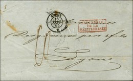 Càd SIMOIS / * 13 SEPT. 55 Sur Lettre De Constantinople Pour Lyon. - SUP. - Maritime Post