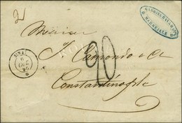 Càd SINAI / * Sur Lettre 2 Ports De Marseille Pour Constantinople, Taxe Tampon 20. 1856. - SUP. - Posta Marittima