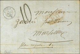 Càd VATICAN / * 8 JUIN 58 Sur Lettre Avec Texte Daté De Galatz Le 29 Mai 1858 Remise Au Paquebot PERICLES Ou BALKAN Assu - Maritime Post