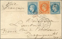 Ancre / N° 29 + 29 Réutilisé + 31 Càd Octo ASPINWALL / PAQ. FR. A N° 1 Sur Lettre Pour Draguignan. 1869. - TB / SUP. - R - Schiffspost