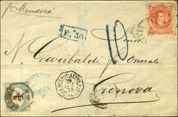 Càd BUENOS AIRES / TP Argentine 5c Sur Lettre Insuffisamment Affranchie Pour Gênes. Càd Octo BUENOS-AYRES / PAQ. FR. J N - Schiffspost