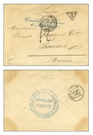 Càd Octo MONTEVIDEO / PAQ.FR. J N° 5 26 JANV. 73 Sur Lettre Pour Reims, Au Recto Griffe Bleue Consulat Gal De France / à - Schiffspost