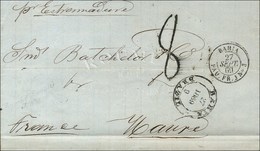 Càd BAHIA + Taxe Tampon 8 Sur Lettre Pour Le Havre Càd BAHIA / PAQ. FR. J N° 3. 1869. - TB. - Maritime Post