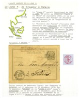 Càd AMBARAWA / Entier Des Indes Néerlandaises 12 1/2 Cent Pour Paris. Au Recto, Càd Rouge LIGNE P / PAQ. FR. N° 1. 1878. - Schiffspost