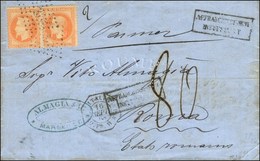 Ancre / N° 31 (2) Càd Octo ITALIE / PAQ. FR. W N° 1 Sur Lettre 2 Ports Insuffisamment Affranchie Pour Rome, Taxe 80. 186 - Schiffspost