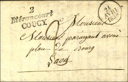 2 / Blerancourt / COUCY (durée 4 Mois), Dateur A. 1830. - SUP. - RR. - 1801-1848: Precursori XIX