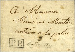 3 / Arfeuilles + P.P. Sur Lettre Avec Texte Daté 1839. - TB / SUP. - R. - 1801-1848: Précurseurs XIX