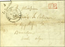 4 / Le Monetier + P.P. Rouge Càd T 13 BRIANCON. 1843. - TB / SUP. - 1801-1848: Precursori XIX