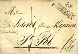 28 / Audierne / PONTCROIX Sur Lettre Avec Texte Daté 1822. - SUP. - 1801-1848: Vorläufer XIX