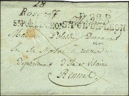28 / Roscoff / ST POL DE LEON + P. 28. P. / ST POL DE LEON Sur Lettre Avec Texte Daté Laber. 1821. - TB / SUP. - R. - 1801-1848: Precursors XIX