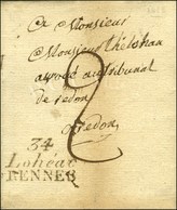 34 / Lohéac / RENNES Sur Lettre Avec Texte Daté 1829. - TB / SUP. - 1801-1848: Vorläufer XIX