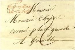 37 / Chapareillan / LE TOUVET Rouge Sur Lettre Sans Texte. - SUP. - R. - 1801-1848: Vorläufer XIX