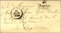 37 / Domène / GRENOBLE Dateur A 1830. - SUP. - RR. - 1801-1848: Precursori XIX