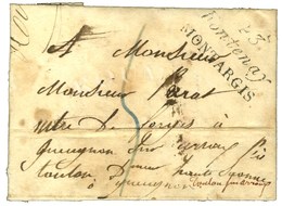 43 / Fontenay / MONTARGIS Sur Lettre Avec Texte Daté 1825. - TB / SUP. - R. - 1801-1848: Precursors XIX