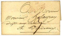 45 / Miramont / MARMANDE Rouge Sur Lettre Sans Texte Daté 1827. - TB / SUP. - 1801-1848: Precursori XIX