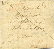 48 / St Sauveur Rouge + P. 48. P. / VALOGNE Rouge Sur Lettre Avec Texte Daté De Casteville. 1824. - TB. - R. - 1801-1848: Precursors XIX