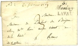 51 / Meslay / LAVAL Sur Lettre Avec Texte Daté 1819. - SUP. - 1801-1848: Vorläufer XIX