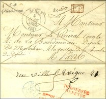 54 / Quiberon + P. P. Rouge Càd T 13 AURAY (54) Sur Lettre Avec Texte Adressé Au Général De La Bourdonnay, Député Du Mor - 1801-1848: Precursori XIX