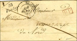 55 / Fontoy + P. P . Rouge Càd T 13 BRIEY (55) Sur Lettre Avec Adresse Légèrement Chlorée. 1840. Frappe Sup. - TB / SUP. - 1801-1848: Vorläufer XIX