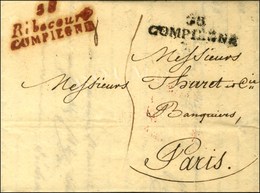 58 / Ribecourt / COMPIEGNE + 58 / COMPIEGNE Sur Lettre Avec Texte Daté 1825. - TB / SUP. - R. - 1801-1848: Precursors XIX