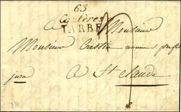 63 / Cauteres / TARBE Sur Lettre Avec Texte Daté 1822. - SUP. - 1801-1848: Precursors XIX