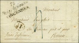 72 / Noisy-le-Grand / VINCENNES Sur Lettre Avec Texte Daté 1836. - TB / SUP. - 1801-1848: Precursori XIX