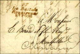 77 / La Bastide / Rouairoux / ST PONS Rouge Sur Lettre Avec Texte Daté 1827. - SUP. - RR. - 1801-1848: Vorläufer XIX