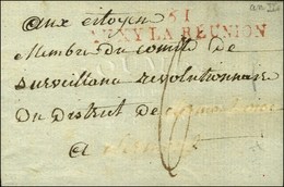 61 / AUXY LA REUNION Rouge (NR D'Auxi Le Château) Sur Lettre Avec Texte Daté An 2. - TB. - R. - Sonstige & Ohne Zuordnung