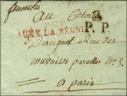 P.61.P. / AUXY LA RÉUNION (en Rouge Et Répétée Au Verso) (NR D'Auxy Le Château) Sur Lettre Avec Texte Daté '' Maison Les - Sonstige & Ohne Zuordnung