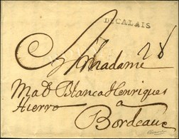 DE CALAIS (L N° 4) Sur Lettre Avec Texte Daté De Londres. 1739. - SUP. - Autres & Non Classés