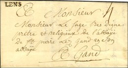 LENS (L N° 2) Sur Lettre Avec Texte Pour Gand. 1762. - SUP. - R. - Other & Unclassified