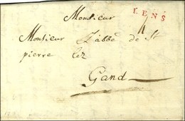LENS (R) (L N° 3) Sur Lettre Avec Texte Pour Gand. 1786. - SUP. - RR. - Sonstige & Ohne Zuordnung