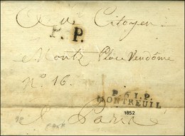 P.61.P. / MONTREUIL Sur Lettre Avec Texte Pour Paris, P.P. à L'arrivée. 1798. - TB / SUP. - Altri & Non Classificati