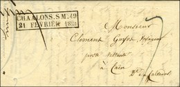 Cachet D'essai Encadré CHAALONS.SM.49 / 21 FEVRIER 1828. - SUP. - R. - Collections