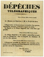 [BONAPARTE Louis Napoléon, Prince Impérial (1856-1879), Fils Unique De Napoléon III]. - Other & Unclassified