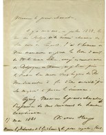 HUGO Victor (1802-1885), écrivain, Homme Politique, De L'Académie Française. - Other & Unclassified