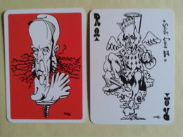 Le GISCARTE. Roi De Tréfle. St Louis IX. 20 Siècles D Histoire Caricaturés Par Giscard (Président) - Playing Cards (classic)