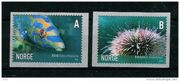 Norge Norway  2006 - Marine Life, Cuckoo Wrasse, Sea Urchins, Mi  1589-1590, MNH(**) - Unused Stamps