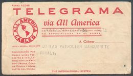 Télégramme ALL AMERICA CABLES Bureau De COLOMBIA De PAIMPOL Le 7 Juillet 1934 Avec Son Enveloppe D'envoi Au Donias Petro - Telegraphenmarken [TG]